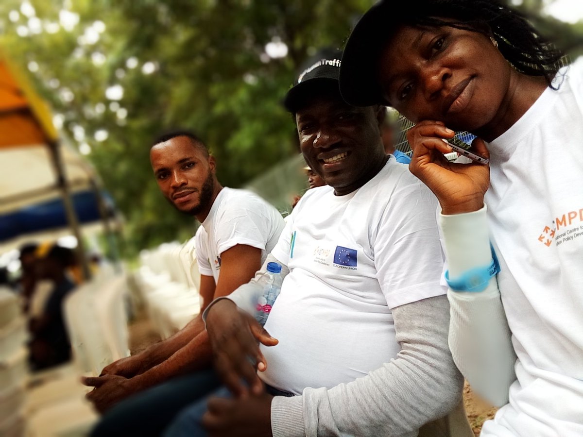 Community members at an outdoor inclusion event